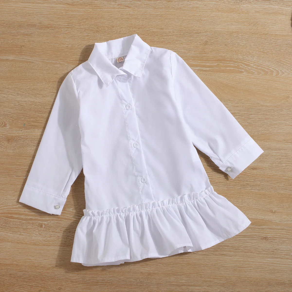 Top Leader White Blouse Dress + Denim Outfit Bandage Vest Two Piece Kids Suits for Girl 2022 Spring Children Set Girls Clothes