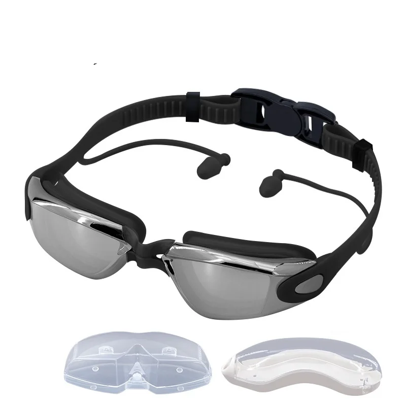 Wholesale Fashionable Silicone Swimming Goggles Waterproof and Anti-Fog Design for Men Women Adults for Diving