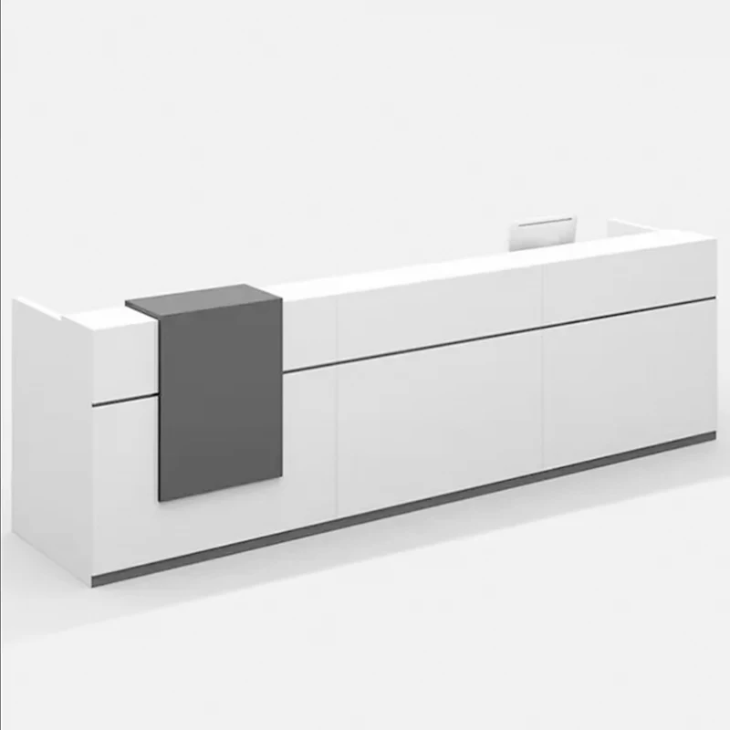 Customize Modern Front Desk Reception Counter Doctors Office Wooden Hospital L Shaped Reception Desk