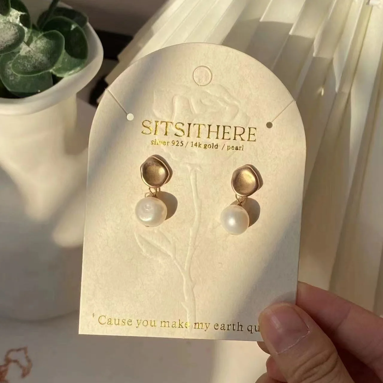 Custom Printed Earring Display Cards Necklace Cards Paper Cardboard Die Cut Hanging Earring Cards With Logo