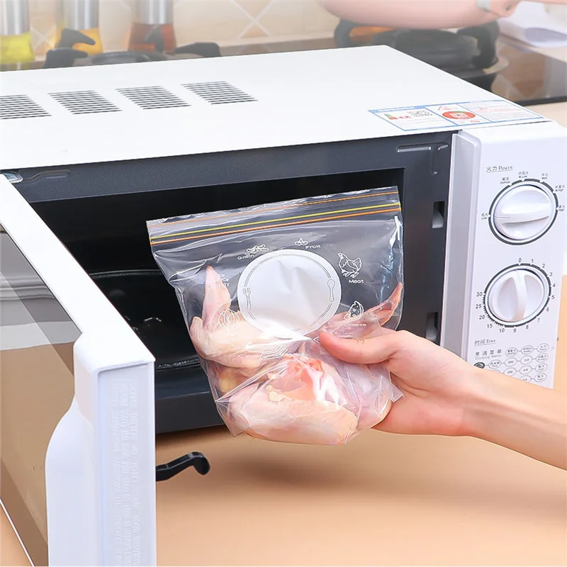 Reusable Frozen Food Grade Package Storage Fruit Vegetables Kitchen Fresh Keeping Ziplock Plastic Bag Packaging Pouch