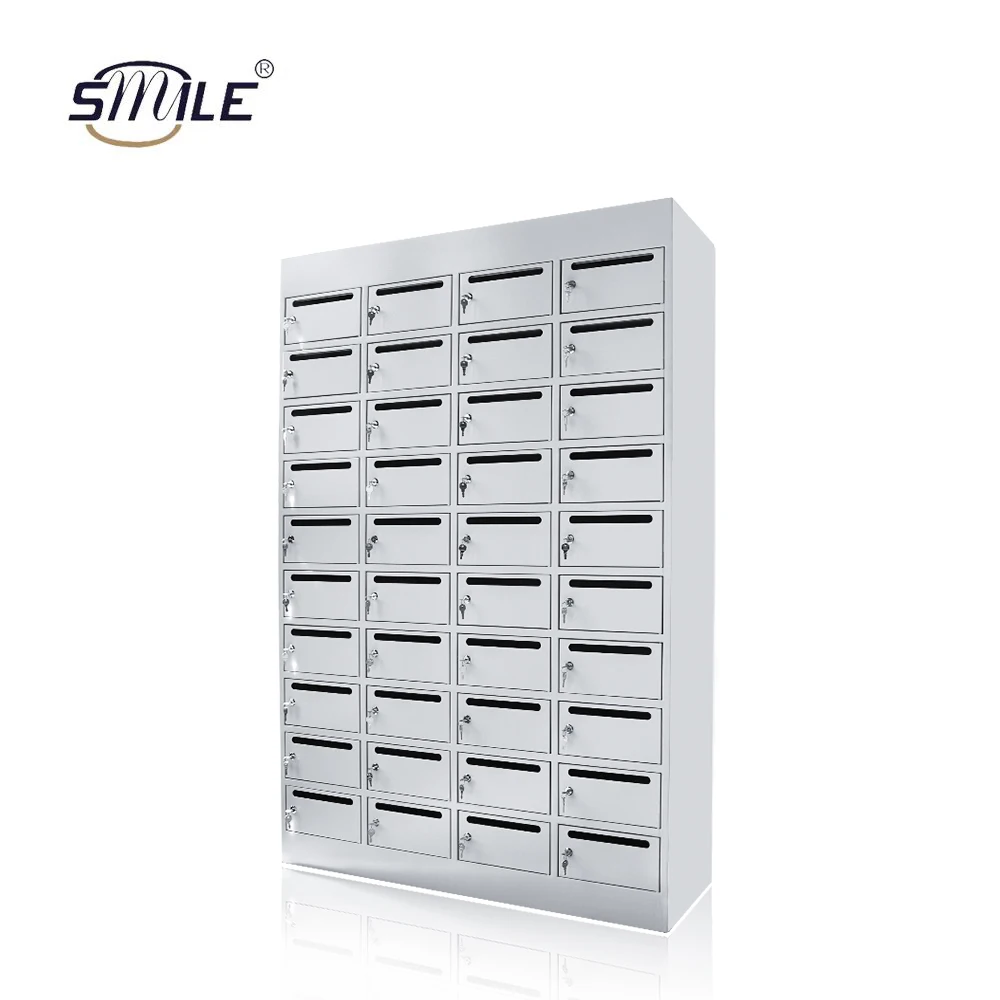 SMILE Outdoor Wall Mounted Metal Mailboxes Door Post Box Commercial Mailboxes Drop Box Unit Locking Package