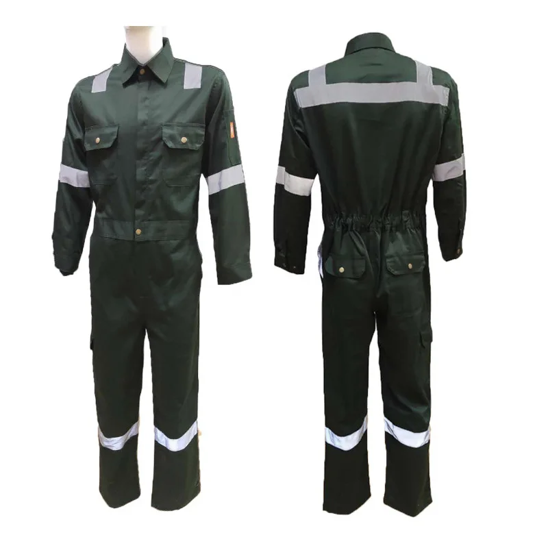 Custom workwear orange flame retardant safety hi vis coverall working for construction workers uniforms workwear