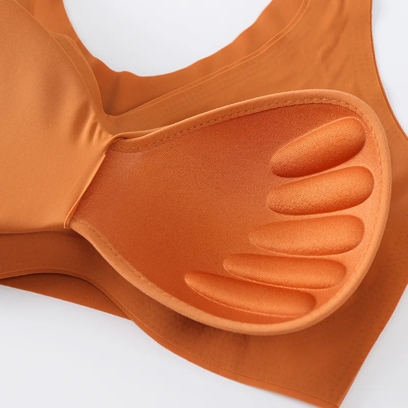 New Girls Fashion Simple Solid Color Push Up Comfort Thin Full Cup Wire Free Bra