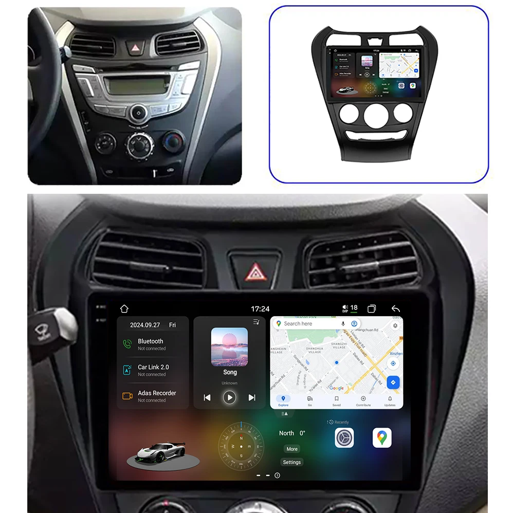 car android radio For  Hyundai EON 2011 GPS Navigation carplay 4G WIFI Multimedia stereo