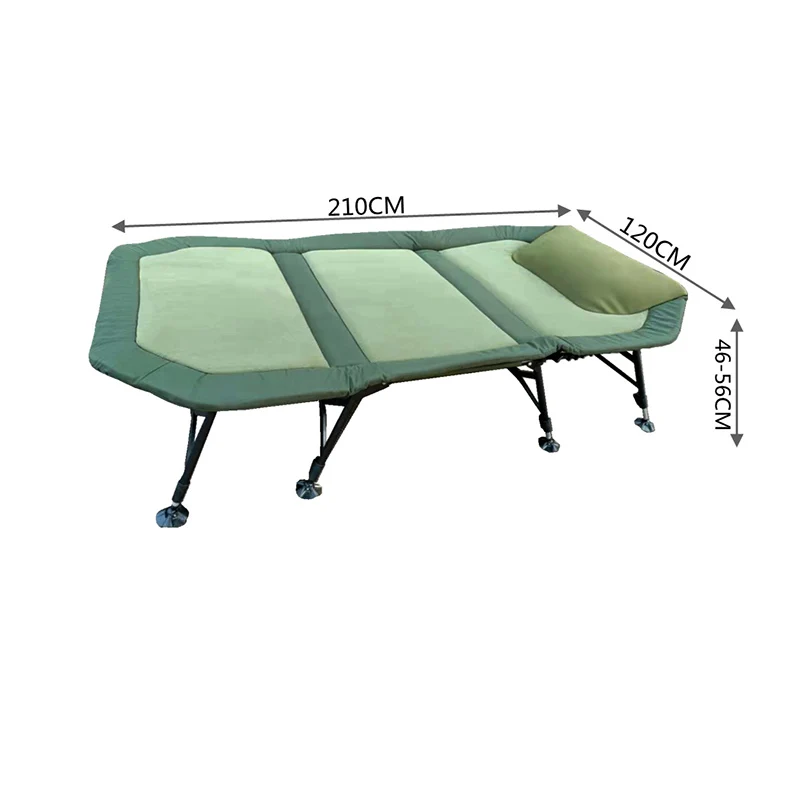 High quality luxury type carp fishing folding bedchair with rigid support for bivvy