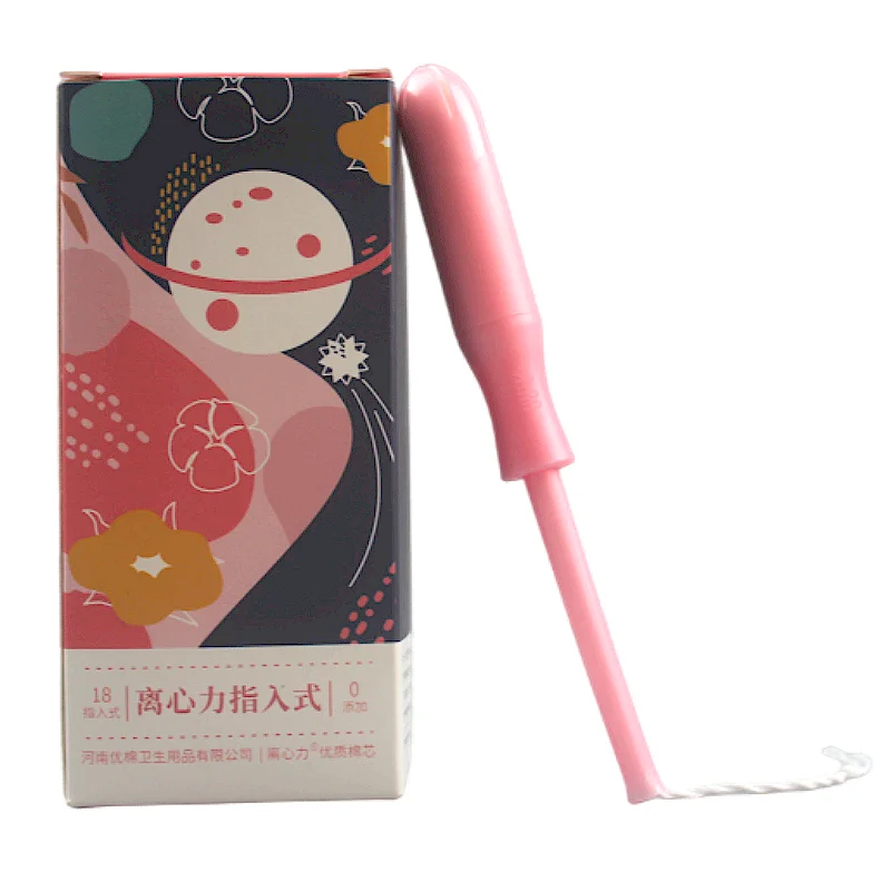 Custom eco-friendly sanitary vaginal wholesale plastic applicator organic tampons for women