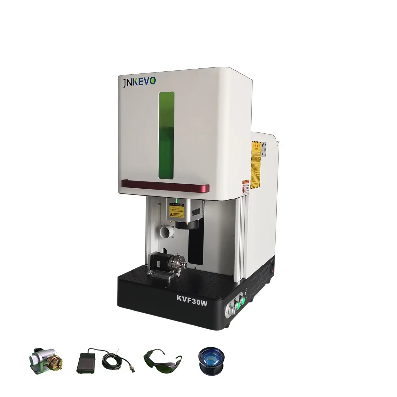 JNKEVO 20w 30w 50w enclosed jewellery laser cutting and engraving jewelry machines for ss silver gold jewellery