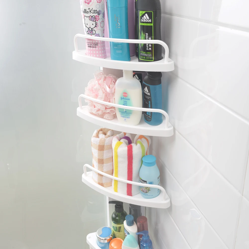 
Home Adjustable Toilet cabiniet wall mounted Storage Rack Corner shower shelf caddy rack storage shelf bathroom organizer 