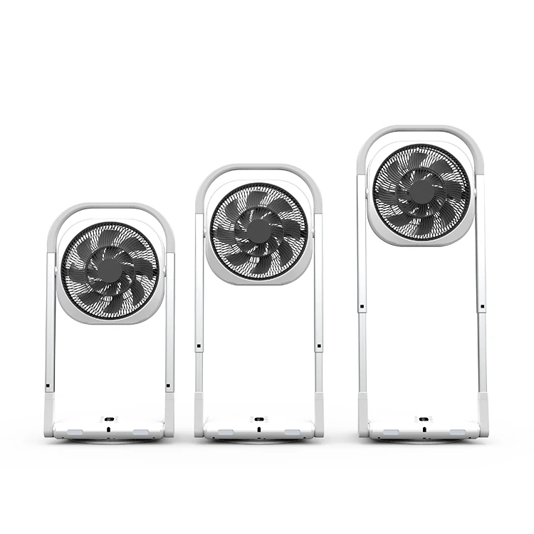 User friendly 180 degree telescopic folding fan air circulation foldable fan electrical  remote control pedestal tower fan