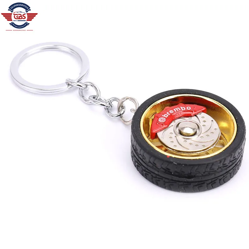 Key ring with Brake Discs Car Tire Wheel Hot RIM Car Wheel  Keychain