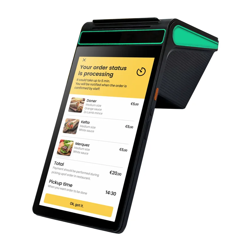 Handheld Pos With Printer Portable All In One Pos System Handle Billing Point Of Sale Cash Machines