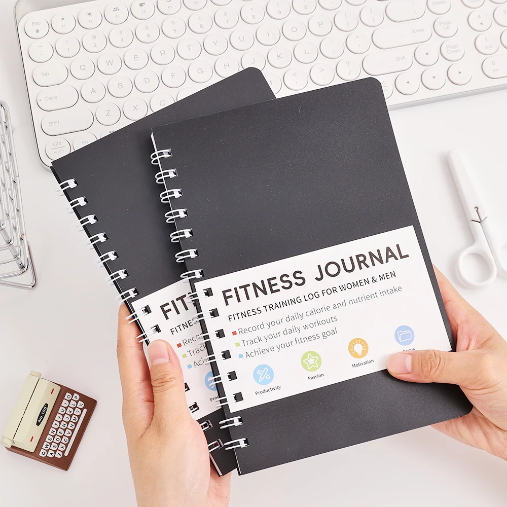 IMODA Stationery A5 Fitness&Food Journal Nutrition&Workout Planner for Tracking, Progress, and Achieving Your Wellness Goals