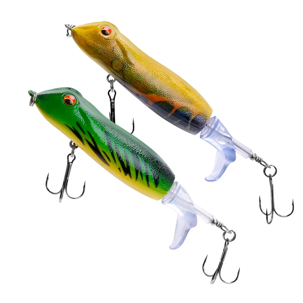 9 см 11 г лягушка Рыбалка Кальмаров джиг пропеллер приманка whopper plopper