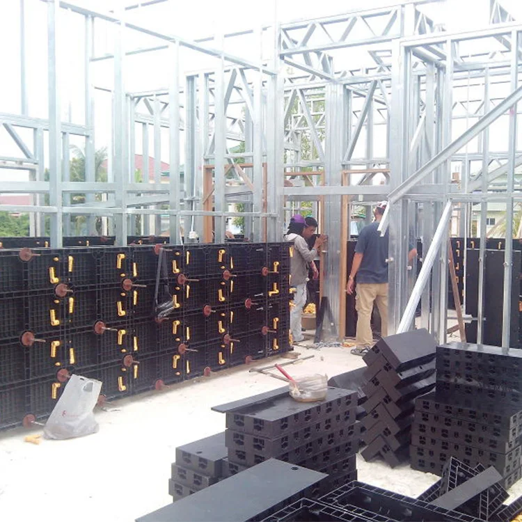 Plastic concrete panel and plastic concrete formwork, plastic formwork for concrete
