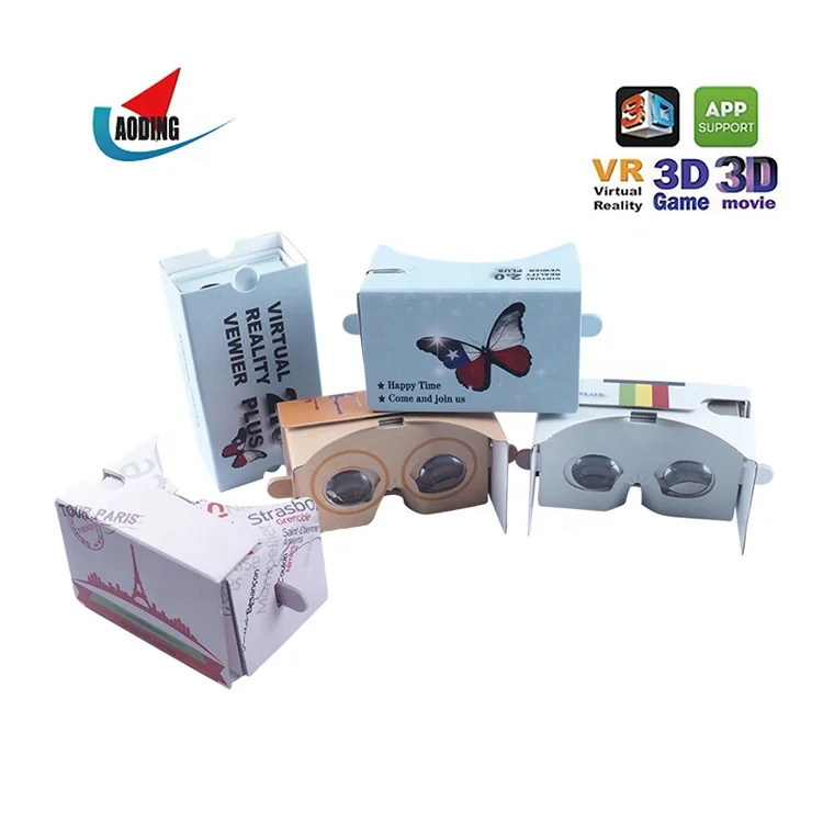 Folding virtual reality Glasses Adjustable Lens Google VR Cardboard 3D VR headset 2.0 Plus for Mobile Phone