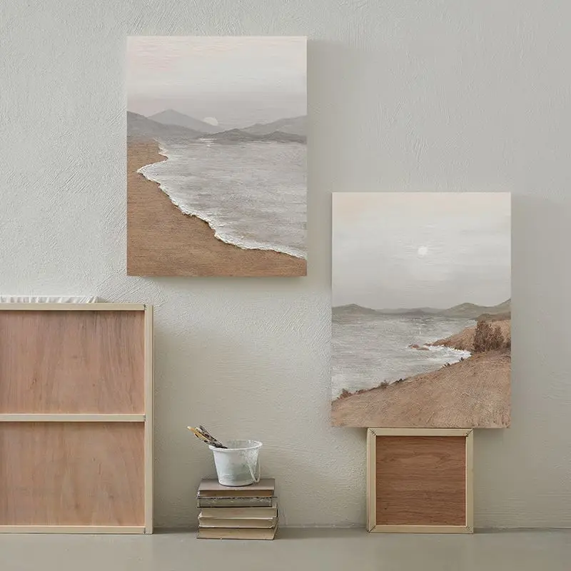 Paintings and Wall Arts Indian Beauty Scenery Wall Hanging Abstract Arts Oil Painting Hand Painted Wooden Frame Modern Wall Art
