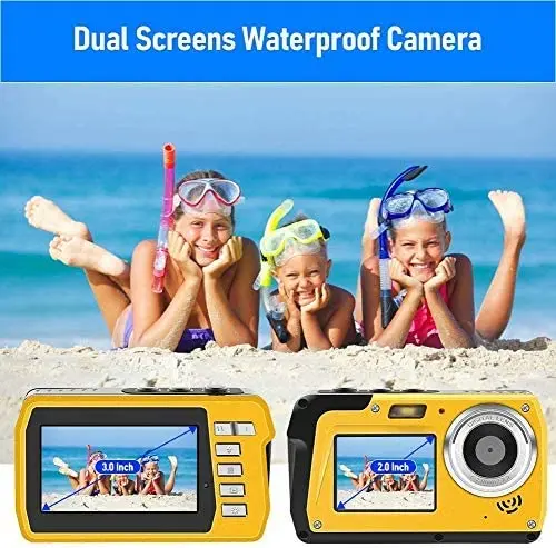 16X Digital Zoom Digital Camera 48MP Waterproof Camera 2.7K Vlogging Waterproof Camera for Kids