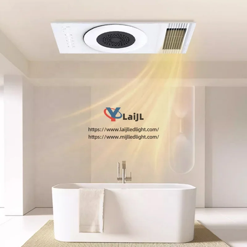 SAA CE Authenticated Multifunctional LED Blowing Exhaust Fan for Bathroom & Kitchen Ceiling Installation Wholesale Household Use