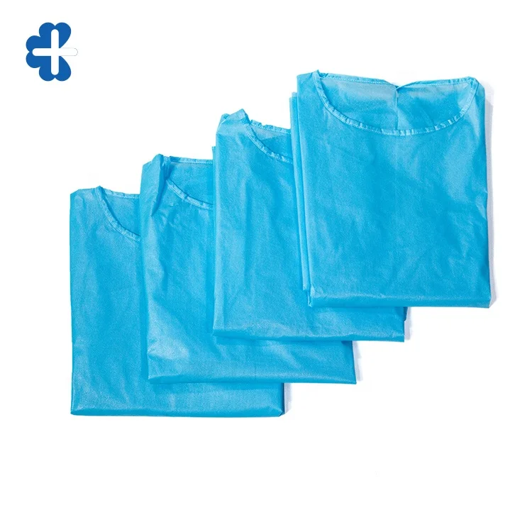 China Manufacturer Suning Ex-stock Yellow L Hot Sale  Disposable  Surgical Gown Isolation Gown