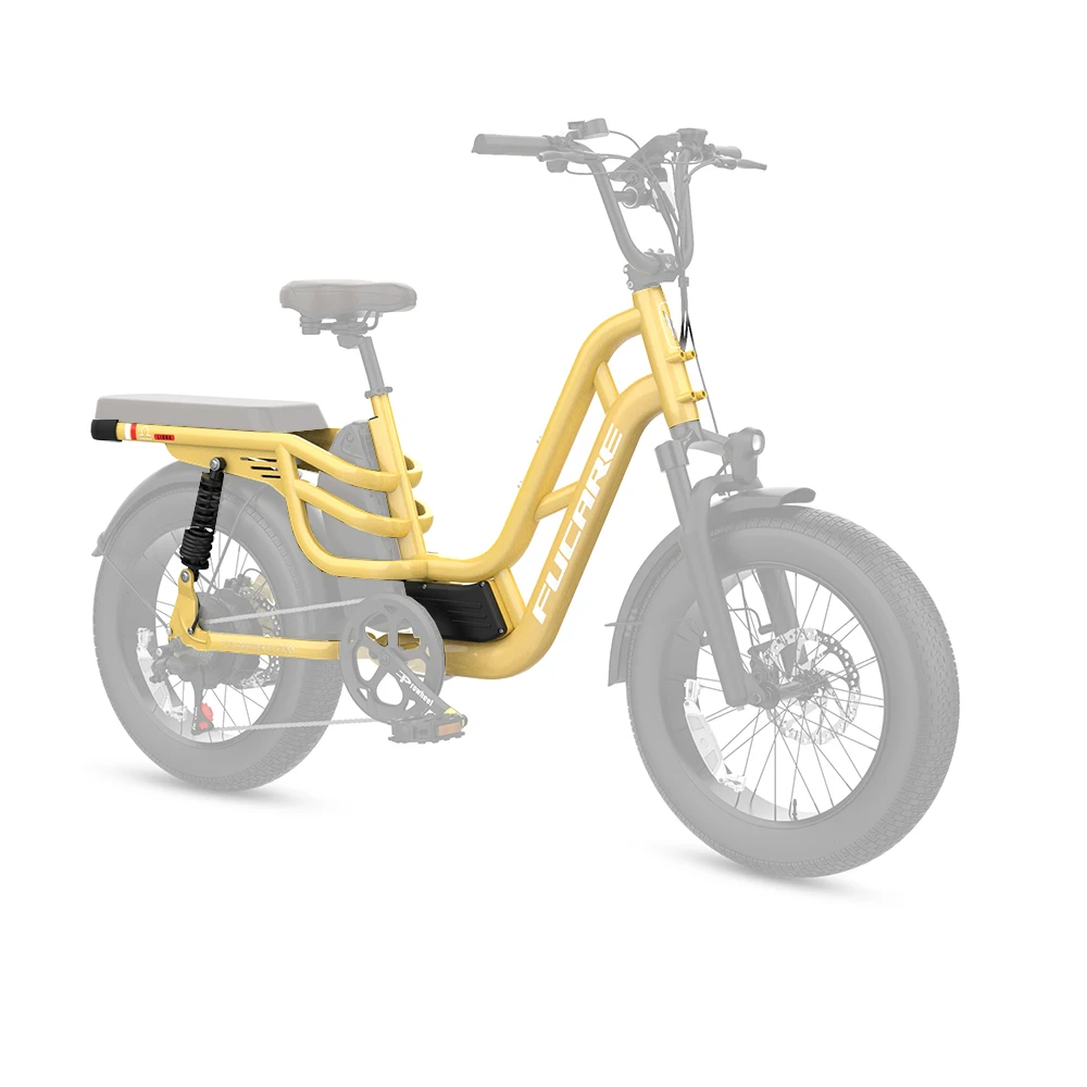 Fucare Libra Grey 20 Inch 6061 Aluminium Alloy 190mm Drop Out 400LBS Loading Capacity Fat Tire Electric Bike Step-Through Frame