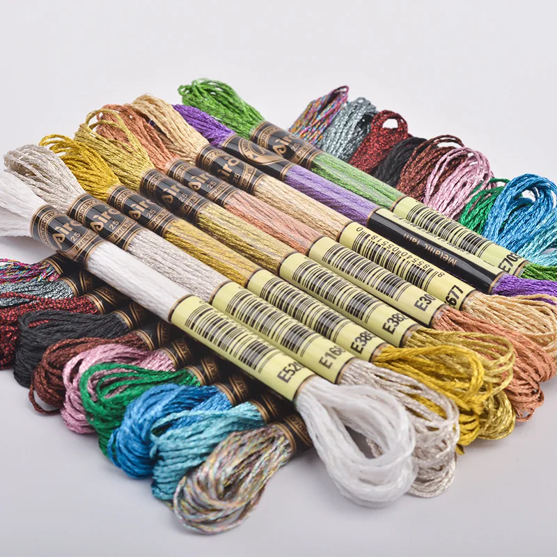 Hot Selling Long Label Cross Stitch Thread Handmade Gold Embroidery Can Be Customized