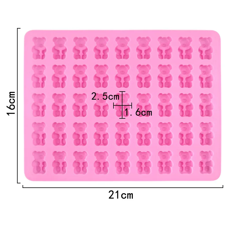 45/50 Cavity Silicone Gummy Moulds Mini Bear Jelly Molds 5ML Dropper BPA Free