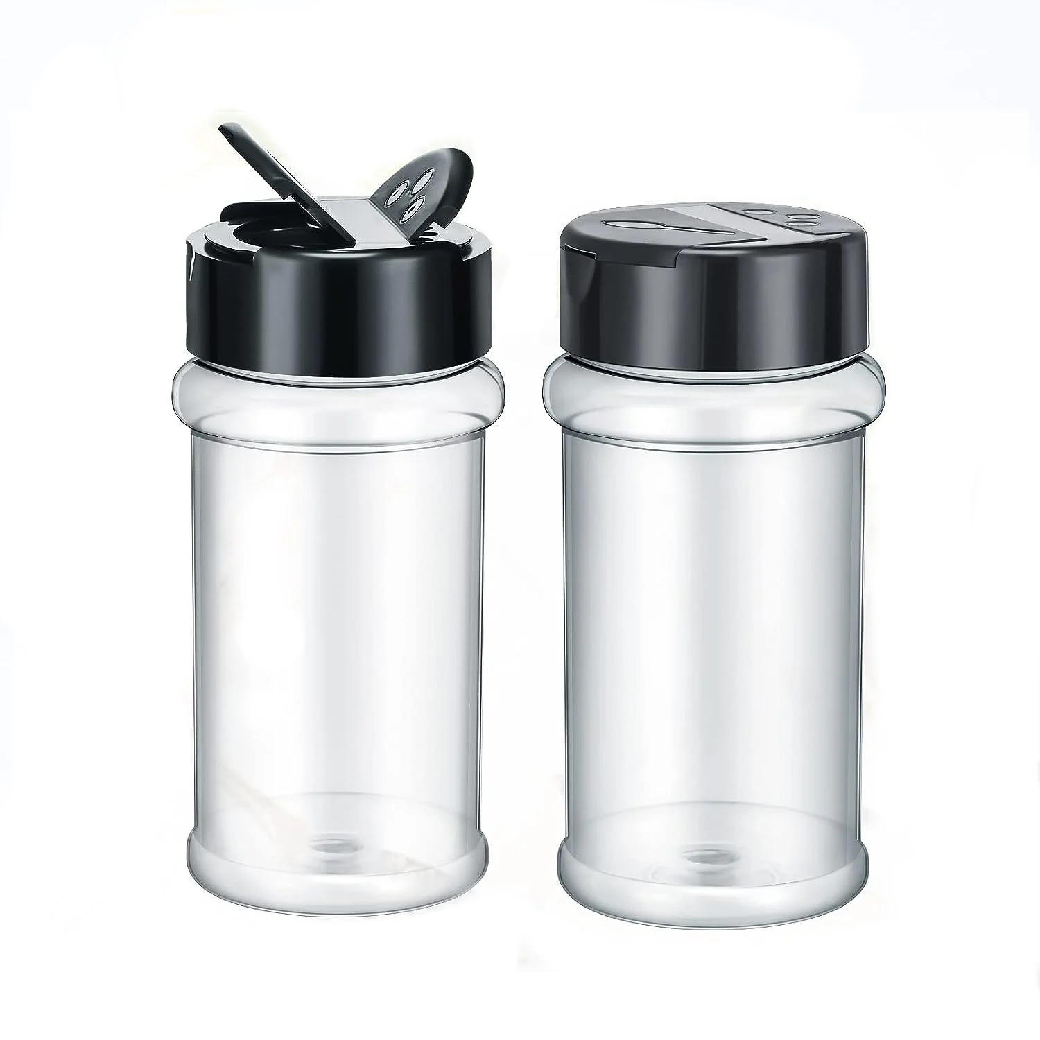 PET Plastic Spice Jars Camping Picnic Outdoor Kitchen Shaker Seasoning Organizer Storing Sugar Spices Salt and Pepper Bottles