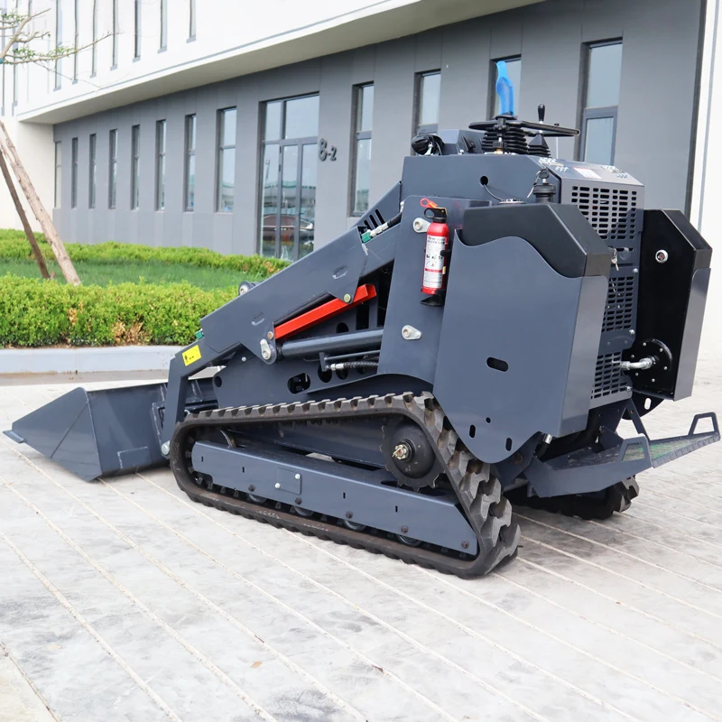 FREE SHIPPING!! EPA Euro 5 Walk Behind Mini Skid Steer Loader Crawler Skid Steer Loader With Bucket
