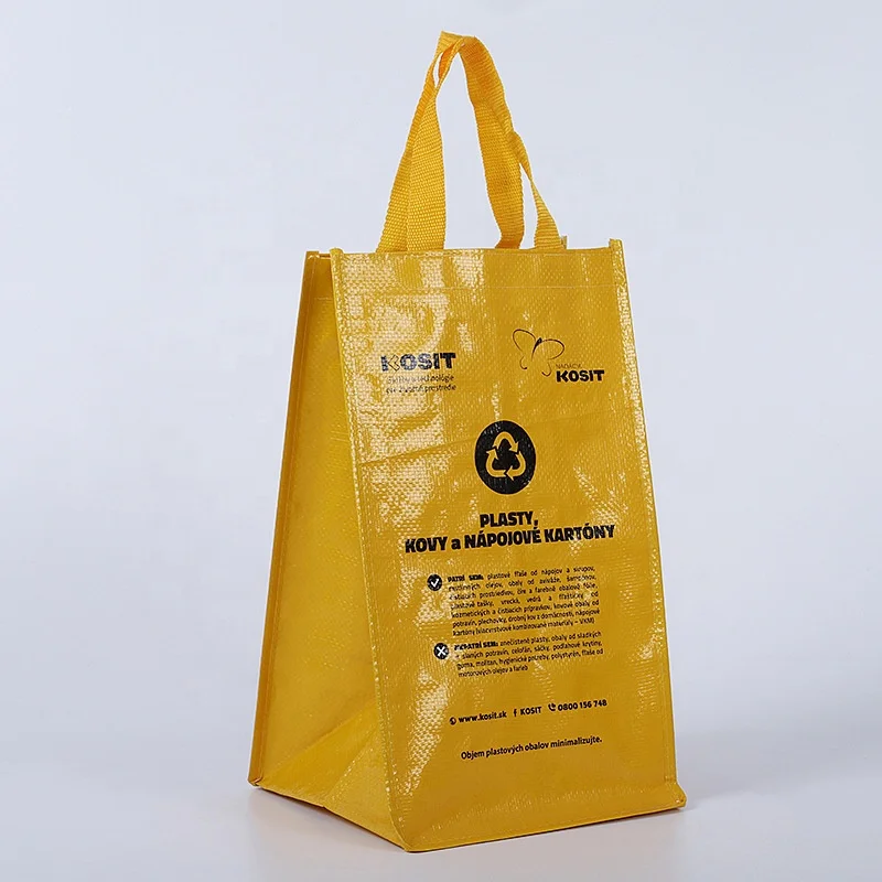 3 in 1 Customized Reusable Household Polypropylene Waste Sorting Storage Trash Garbage PP Woven Tote Bag