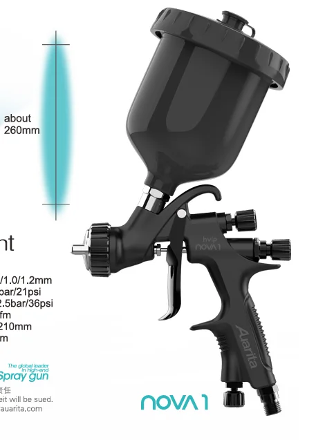 Auarita Mini Nova Light HVLP & LVMP Original Cup 250ml cup 1.0 mm nozzle