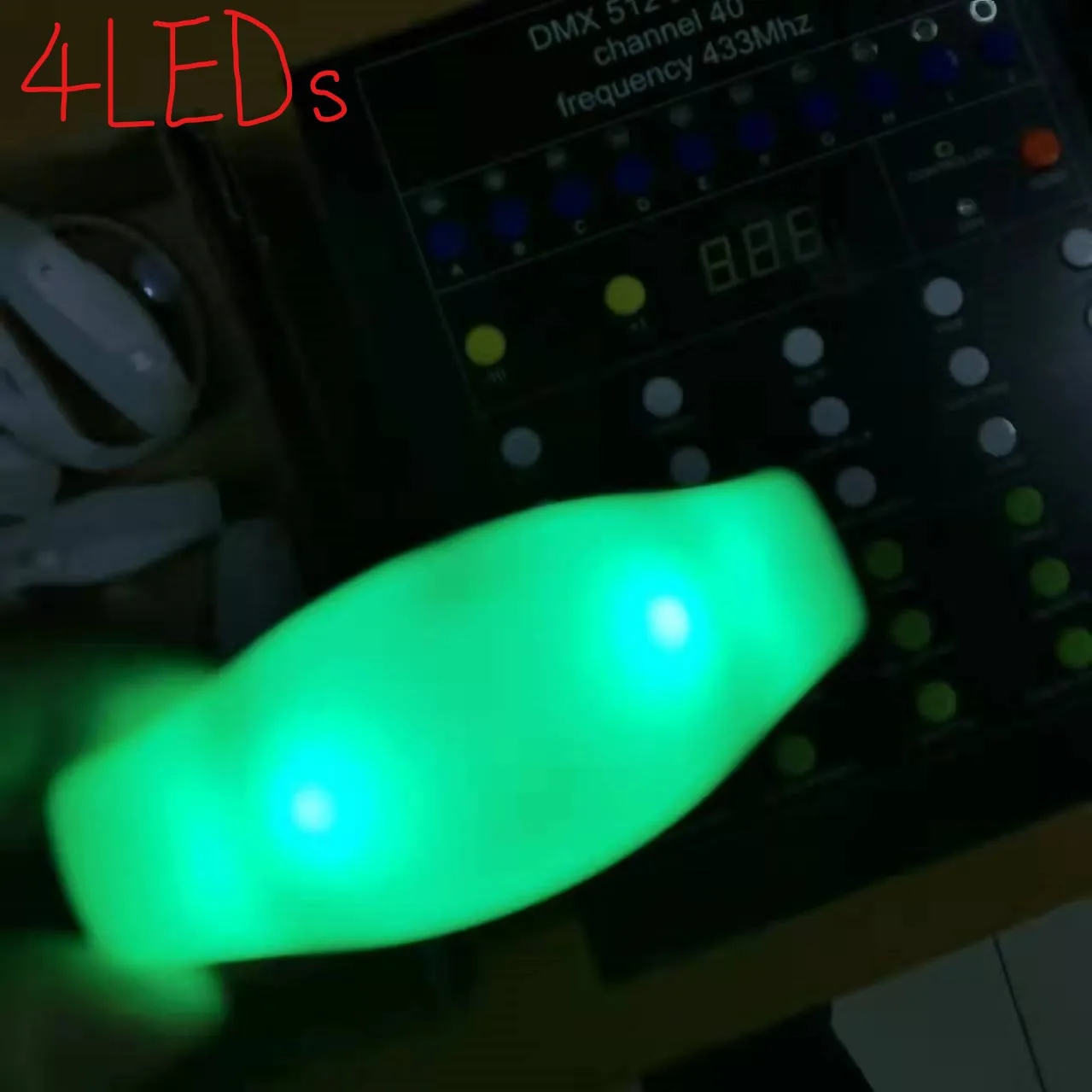 SUNJET New Product 4 LED Lights Custom Logo Remote Controlled LED Bracelet, DMX Control LED Wristband For Event
