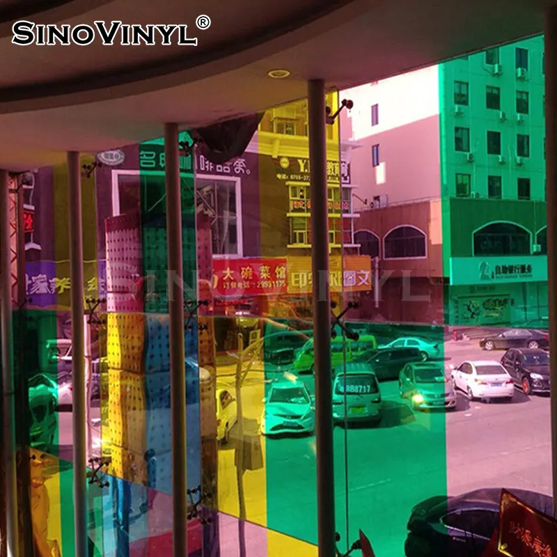 High Quality Self Adhesive PET Material Film Outside Building Color  Window Glass Film