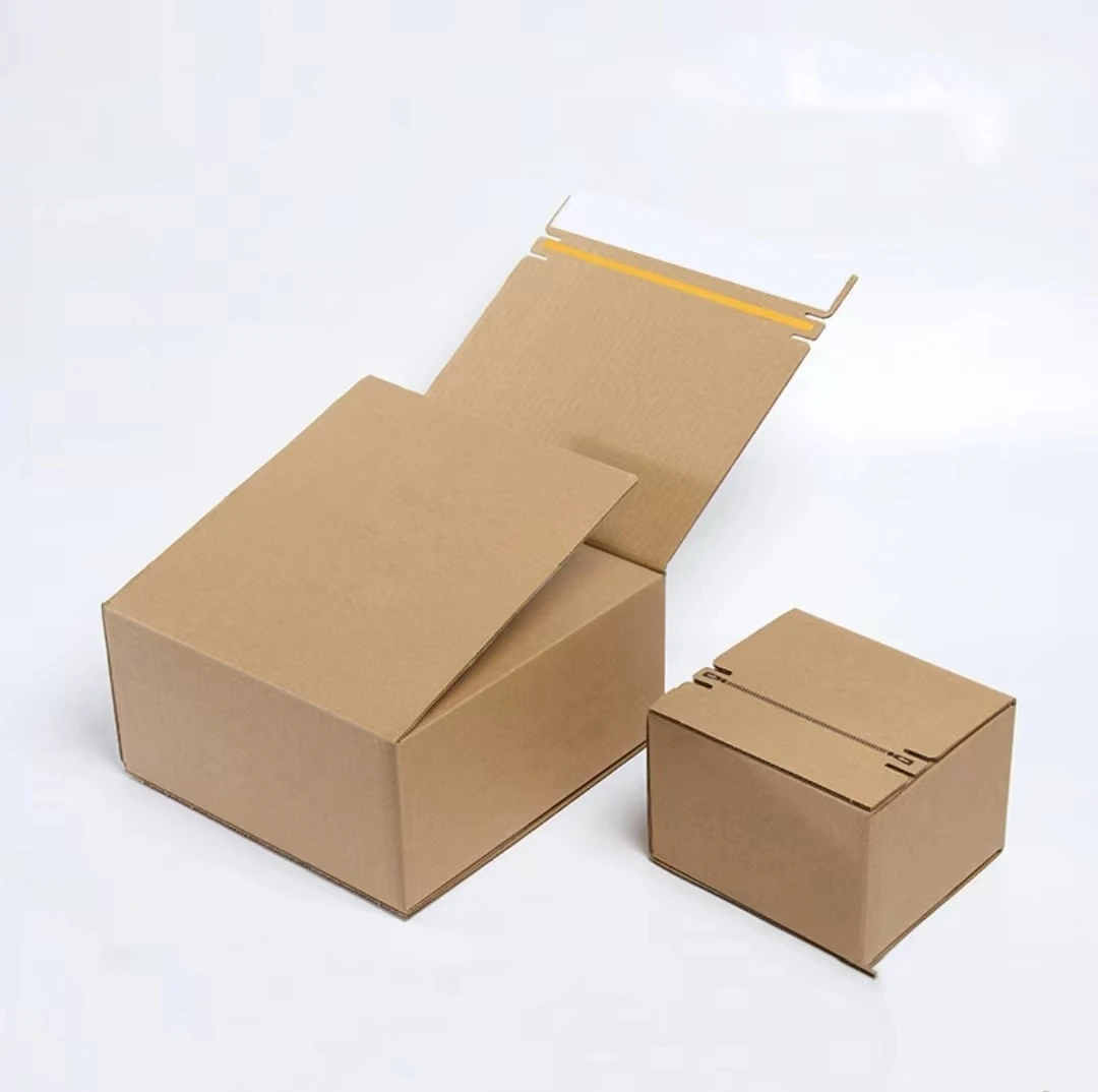Wholesale Zipper Carton Box Shipping Corrugated Cardboard Storage Carton Box with Zipper Tear Strip