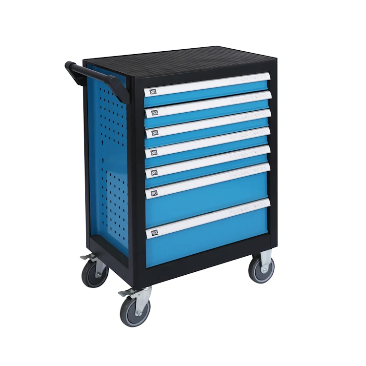 CD-3006 simple 6 or 7 drawers  storage cabinet with tools set trolley with  stainless steel table