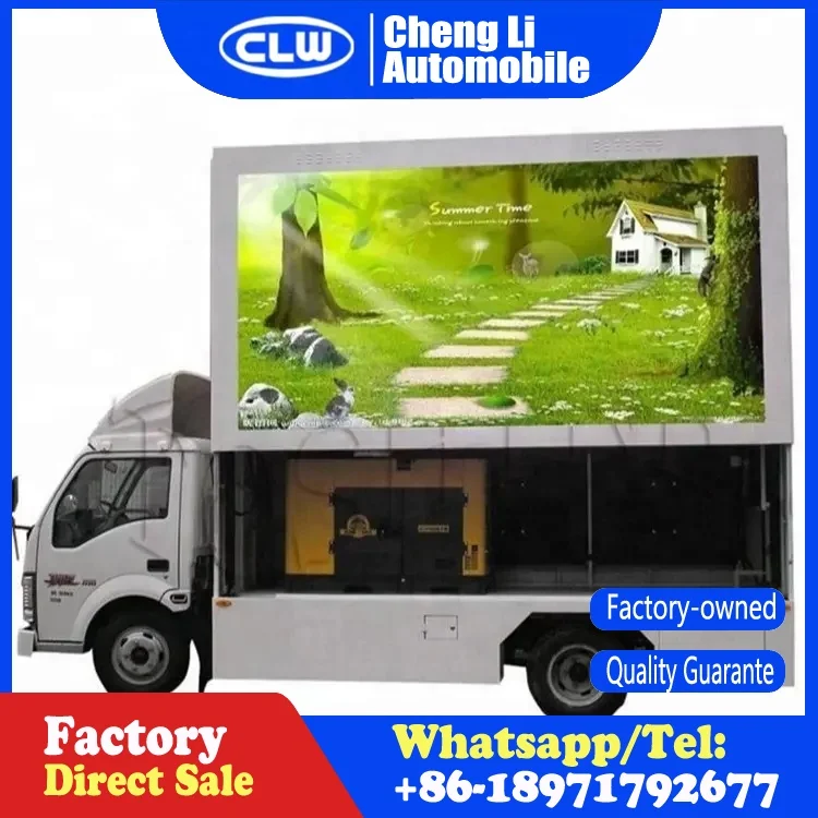 Outdoor Mobile Led Stage Display Truck Advertising Truck With P4 Screen