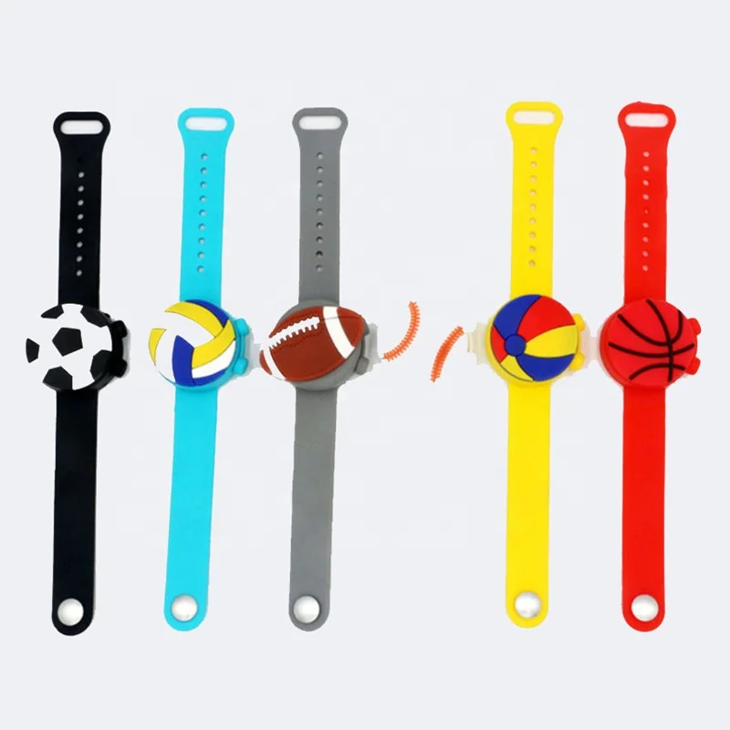 Mini Child Hand Sanitzer Wrist Sanitiser Bracelet Wristband  Design Kids Watch Cartoon hand sanitizer Silicone bracelet