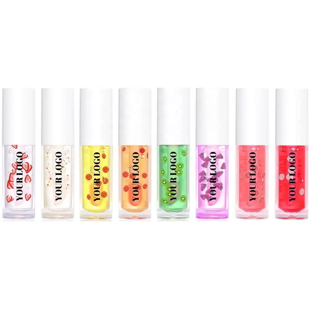 Custom Plumping Lip Gloss Oil Private Label PH Color Changing Lip Oil Vegan Deep Nourishing Non sticky Cup Fruit Flavor