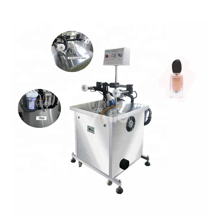 AILE Semi Automatic Stainless Steel Cosmetic Perfume Various Size Glass hard plastic bottle for double heads Air Cleaner washing