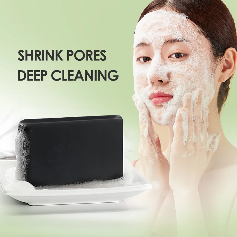 OEM 100% Natural Soap Lightening, Deep Cleansing, Remove Whitening Black bamboo Charcoal soap for face