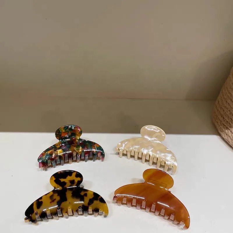 Acetate caramel color small and large size hair grip Jaw claw and clip hair accessories