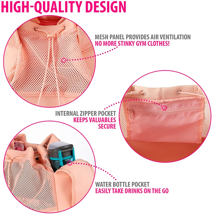 QQgift custom new Crossbody swimming beach Bag Workout Bags for Women Lightweight Women Gym pool swim mesh beach shoulder bags