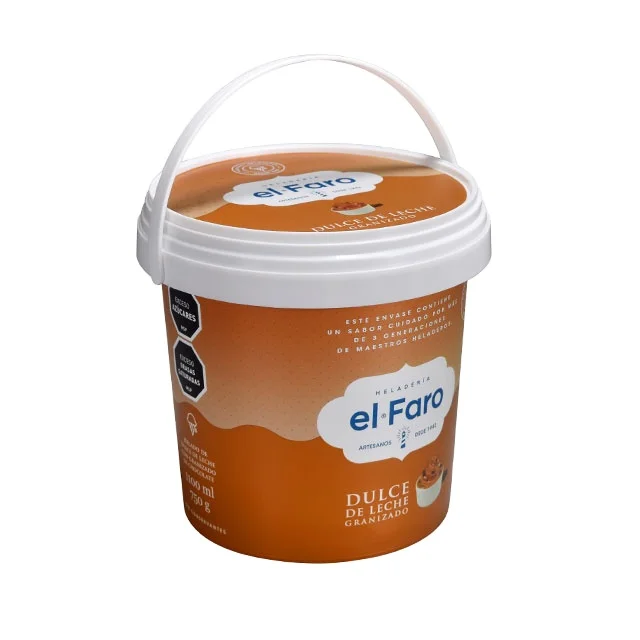 Производитель 1L круглый «Холодное сердце» 1000 мл IML pp мороженого тара пластиковое ведро с контрольным кольцом