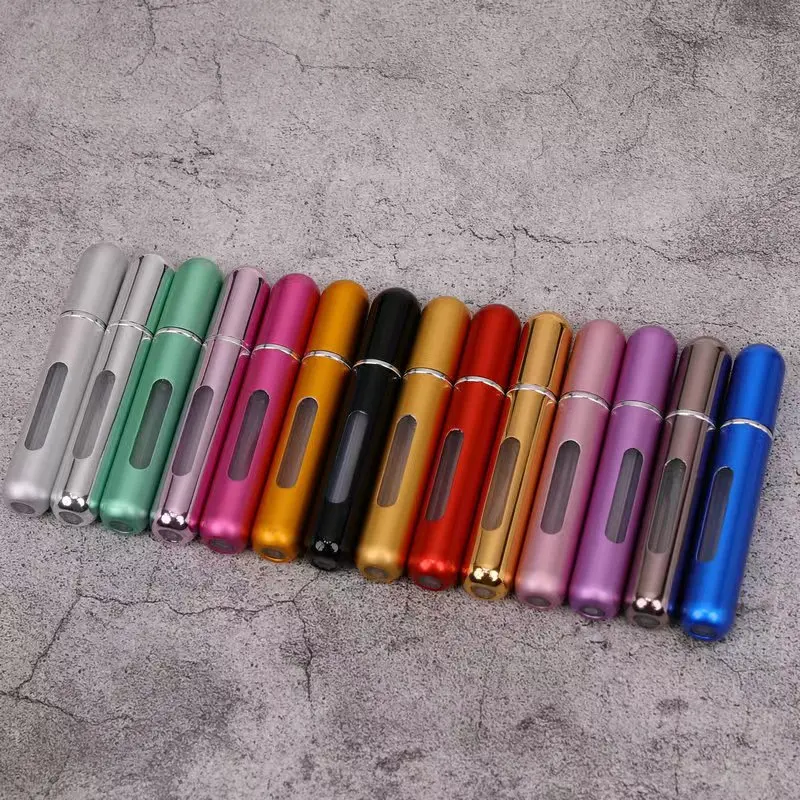 Wholesale Colorful UV 8ML Mini Perfume Spray  Pump Bottle For Cosmetic Liquid Dispensing Essential oil Container