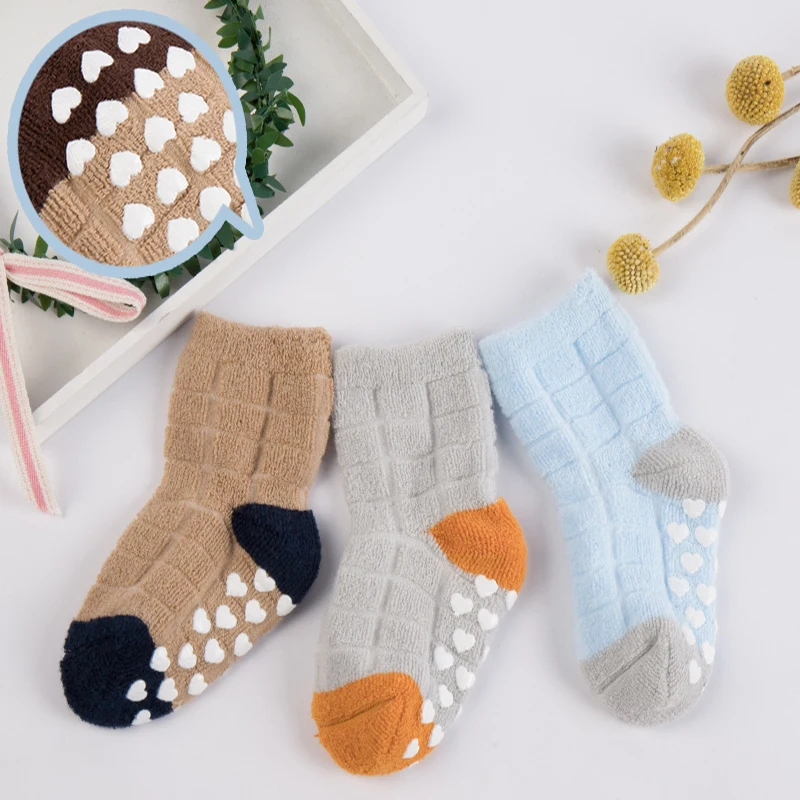 2022 Bulk Wholesale Fleece Knitted Art Girls Socks New Cute Cotton Baby Socks