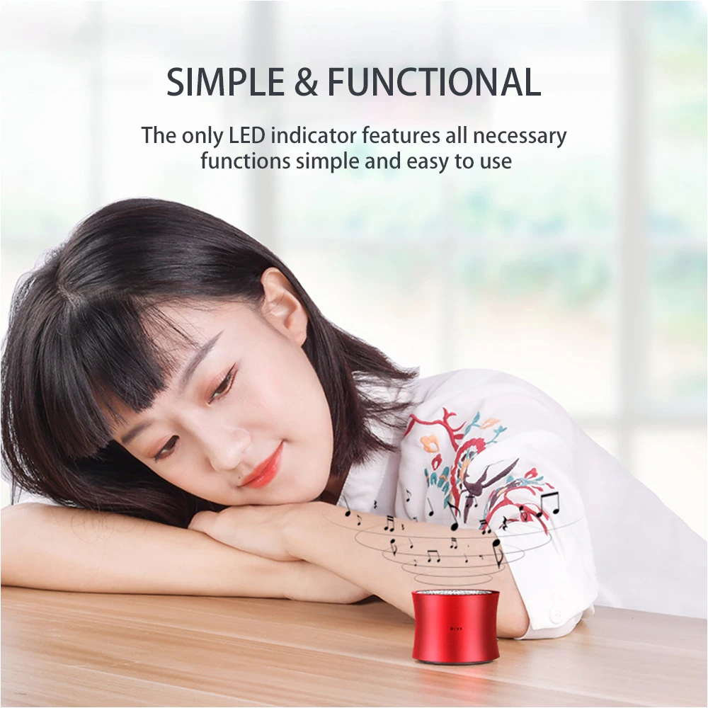 DIVI 2019 Fashion Christmas Gift High Quality Bass Mini Outdoor Speaker Waterproof Wireless Speaker