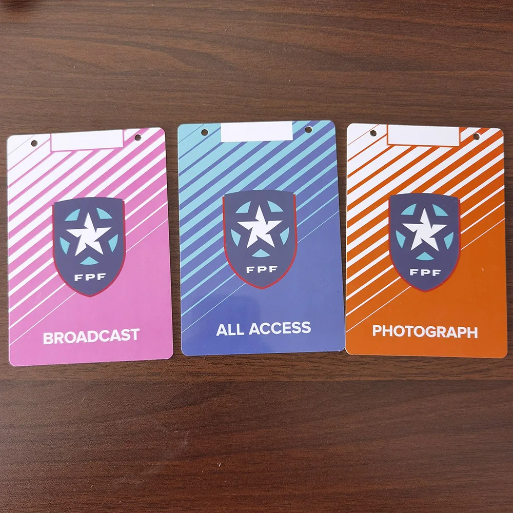 Customized Size VIP passes Cmyk Full Color Printing Vip Pass Card / Id Badge For Events