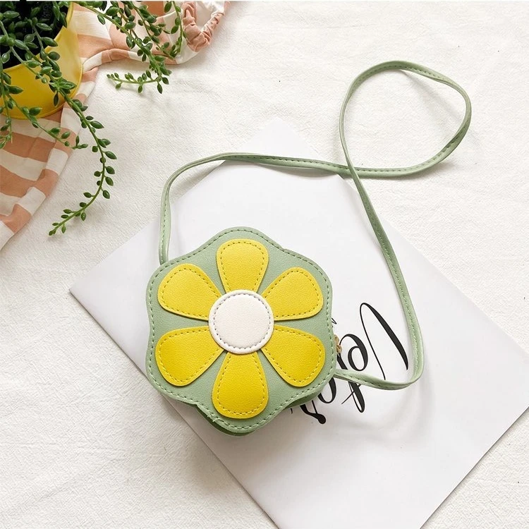 2024 kid fashion trend fancy Flower Crossbody Messenger Bags girls purse kids Leather handbags mini for girls cute kids purse