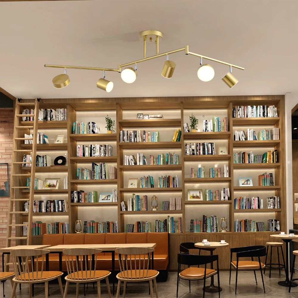 Modern Nordic Led Golden and Black Ceiling Spotlight Lighting Lamps for Home Living Room Bedroom Kitchen Bathroom