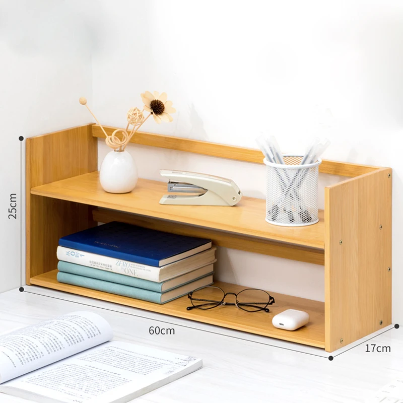 Hot Sales Bamboo Desktop Book Shelf Simple Adjustable Kids Storage Book Shelf Wooden Bookcase